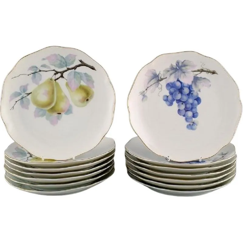 Outlet Pamono Porcelain Plates from Kronach, Germany, 1940s, Set of 14