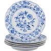 Discount Pamono Porcelain Plates with Blue Onion Pattern, Meissen, Germany, Set of 5