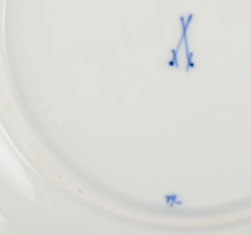 Discount Pamono Porcelain Plates with Blue Onion Pattern, Meissen, Germany, Set of 5