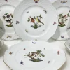 Outlet Pamono Porcelain Rothschild Plates and Cup and Saucer from Herend Hungary, 1960s, Set of 10
