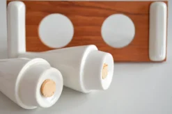 Pamono Porcelain Salt & Pepper Set by Peter Müller for Sgarfo Modern, 1960s><noscript><img width=