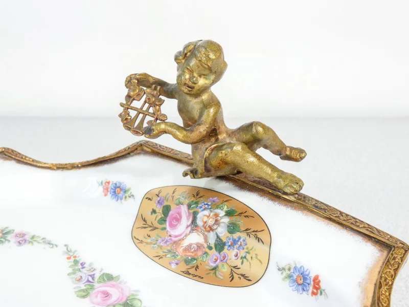 Discount Pamono Porcelain Stand from Vieux Limoges