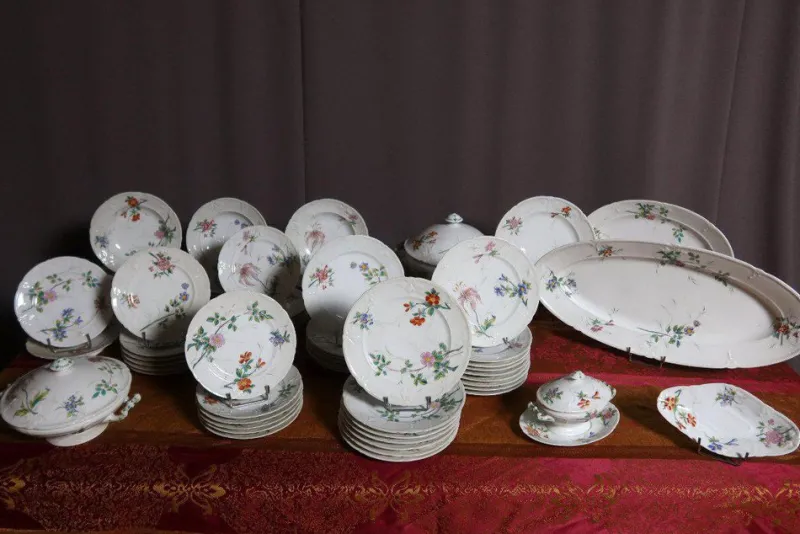 Pamono Porcelain Table Service from Maison Pouyat Limoges, Set of 57> Coffee & Tea Service