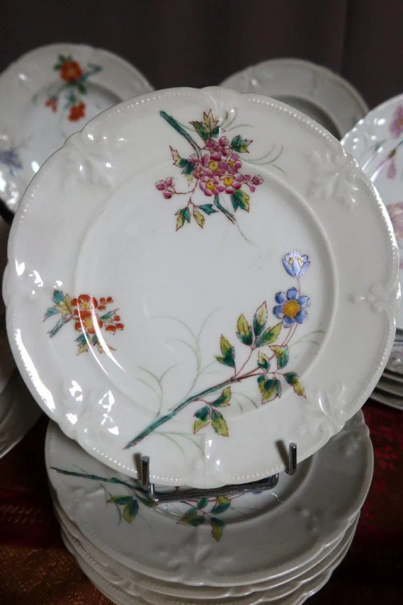 Pamono Porcelain Table Service from Maison Pouyat Limoges, Set of 57> Coffee & Tea Service