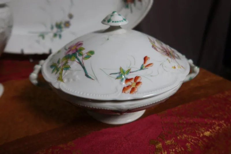 Pamono Porcelain Table Service from Maison Pouyat Limoges, Set of 57> Coffee & Tea Service