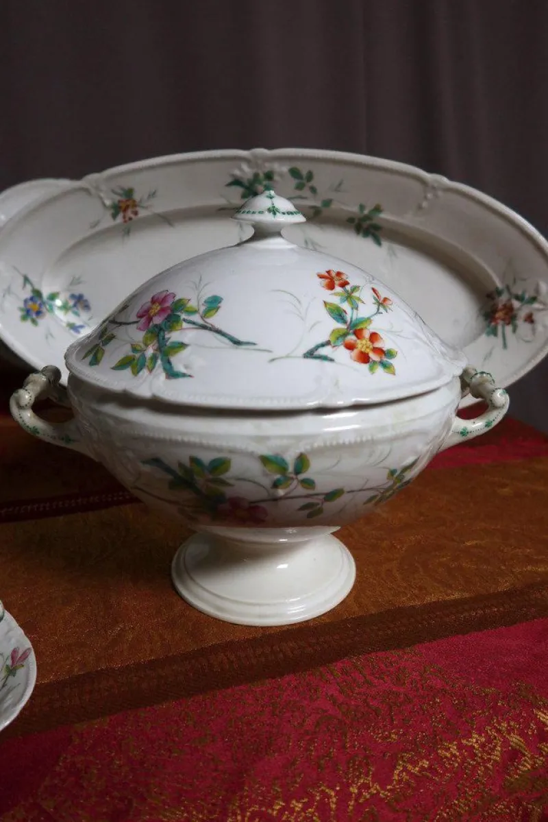 Pamono Porcelain Table Service from Maison Pouyat Limoges, Set of 57> Coffee & Tea Service