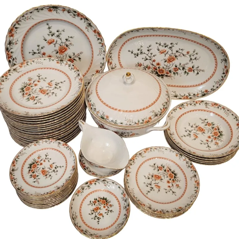 Pamono Porcelain Tableware from Quinta Nova, Portugal, 1960s, Set of 43> Dinner Plates & Bowls