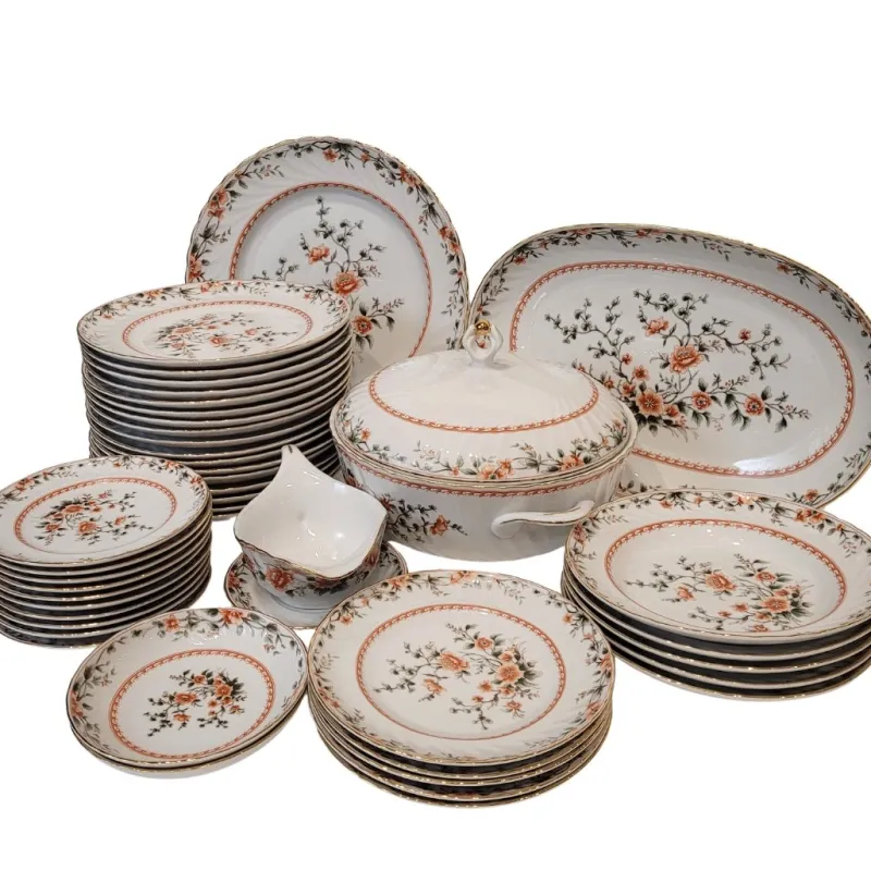 Pamono Porcelain Tableware from Quinta Nova, Portugal, 1960s, Set of 43> Dinner Plates & Bowls