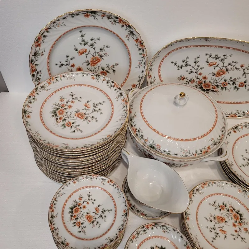 Pamono Porcelain Tableware from Quinta Nova, Portugal, 1960s, Set of 43> Dinner Plates & Bowls
