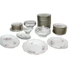 Pamono Porcelain Tableware, Limoges, France, 1950s, Set of 56> Dinner Plates & Bowls