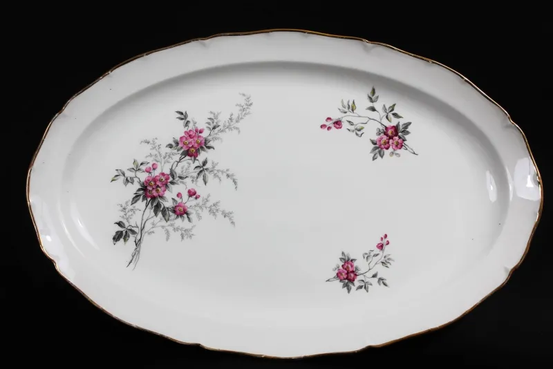 Pamono Porcelain Tableware, Limoges, France, 1950s, Set of 56> Dinner Plates & Bowls