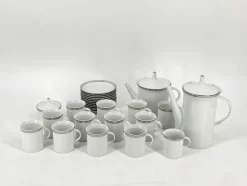 Pamono Porcelain Tableware Service Friedrichstrasse 4042 with Platinum Rim by Hans Theo Baumann for Rosenthal, Germany, 1970, Set of 40> Coffee & Tea Service