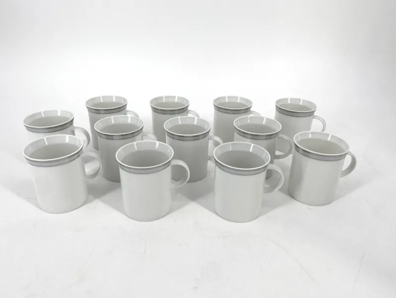 Pamono Porcelain Tableware Service Friedrichstrasse 4042 with Platinum Rim by Hans Theo Baumann for Rosenthal, Germany, 1970, Set of 40> Coffee & Tea Service