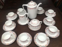 Sale Pamono Porcelain Tea / Coffee Service for 10 People, 1911-1927, Set of 25