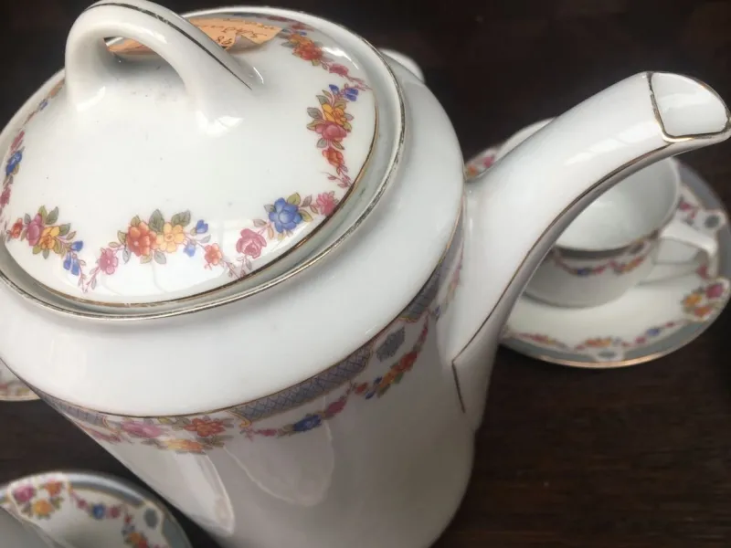 Sale Pamono Porcelain Tea / Coffee Service for 10 People, 1911-1927, Set of 25