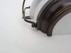 Outlet Pamono Porthole-Style Wall Lights in Brass and Glass, 1960s, Set of 2