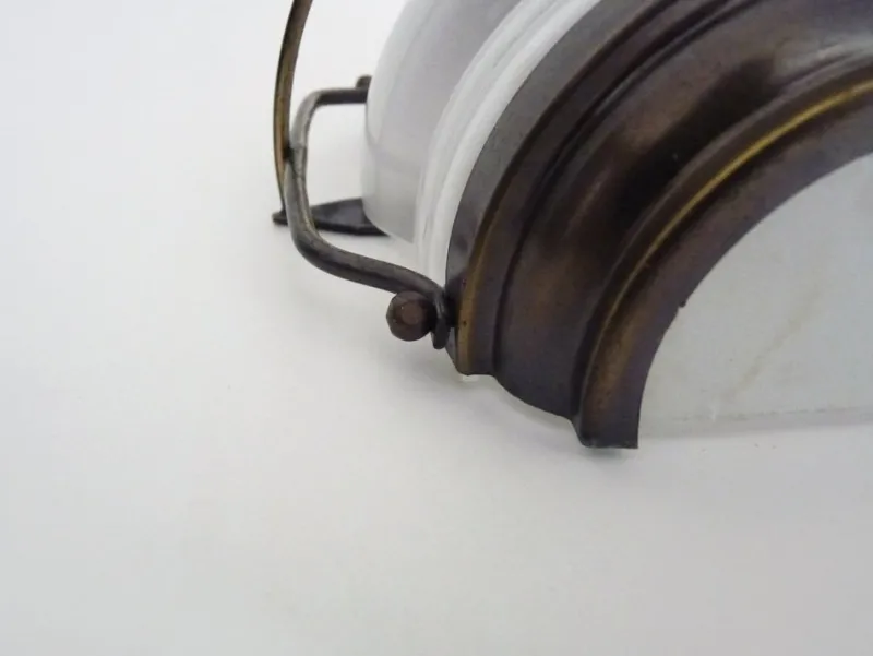 Outlet Pamono Porthole-Style Wall Lights in Brass and Glass, 1960s, Set of 2