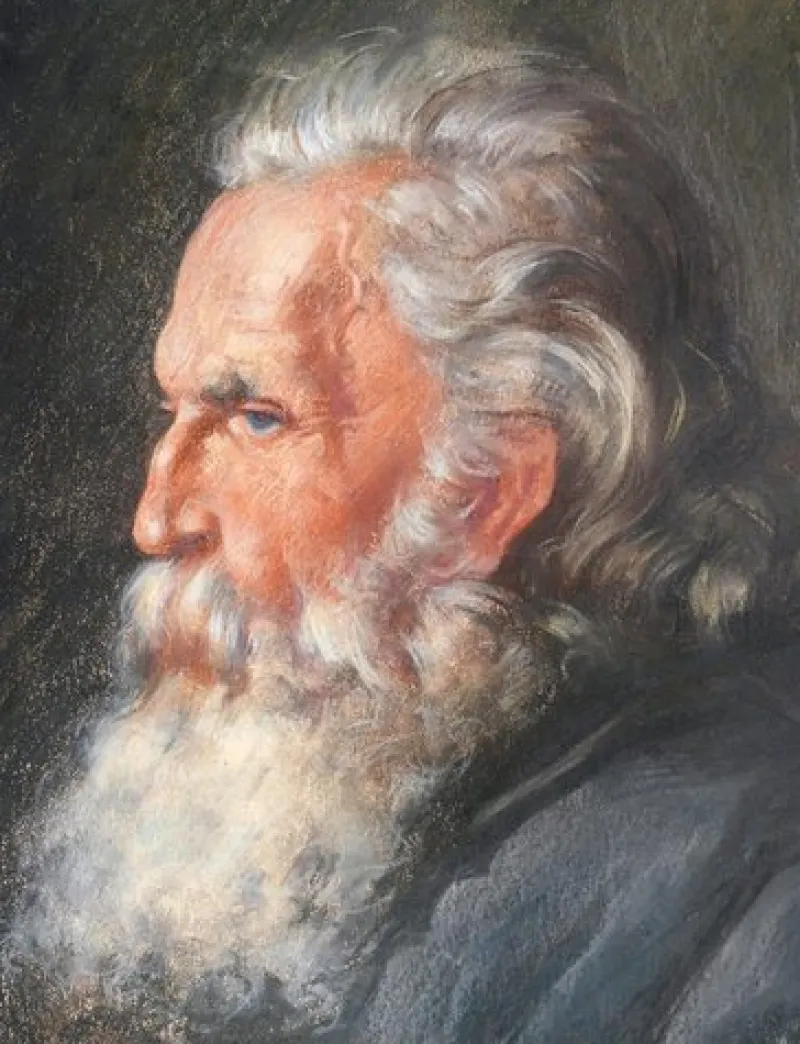 Pamono Portrait of a Man, Pastel on Paper, 1912, Framed> Work On Paper