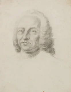 Pamono Portrait of a Man with Curls, 1800, Pencil