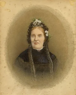 Online Pamono Portrait of a Victorian Lady in Mourning Dress, 1800s, Watercolour