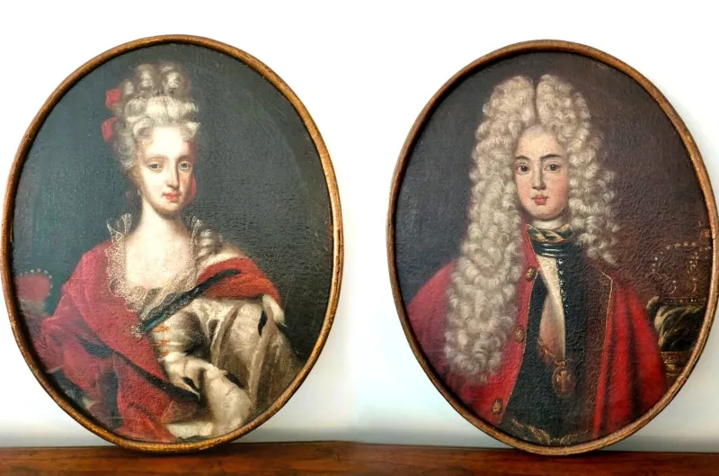 Online Pamono Portraits of French Nobles, 1600, Oil on Canvases, Set of 6