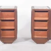 Pamono Portuguese Art Deco Bedside Tables, 1920, Set of 3> Nightstands