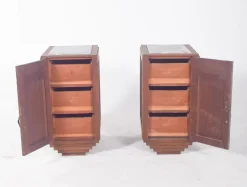 Pamono Portuguese Art Deco Bedside Tables, 1920, Set of 3><noscript><img width=