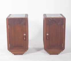 Pamono Portuguese Art Deco Bedside Tables, 1920, Set of 3><noscript><img width=