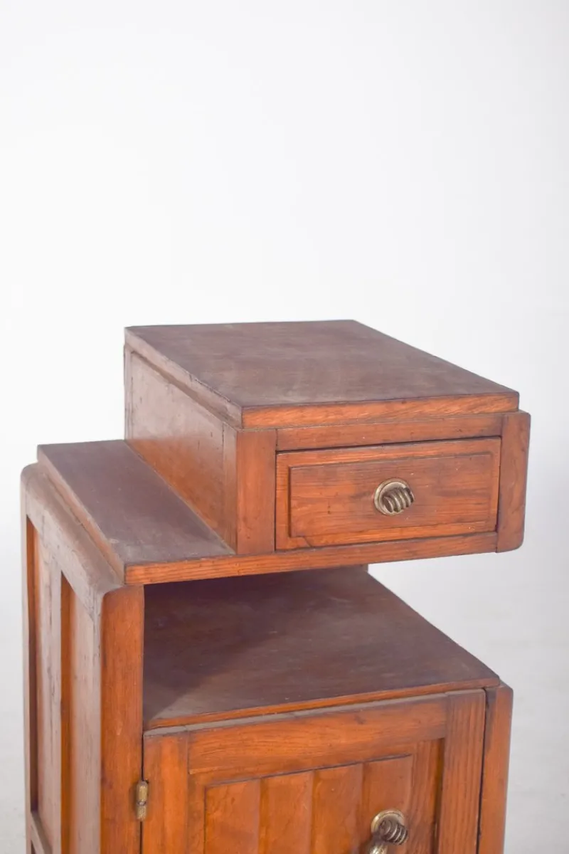 Pamono Portuguese Art Deco Bedside Tables, 1920, Set of 2> Nightstands