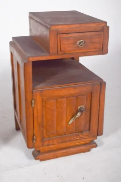 Pamono Portuguese Art Deco Bedside Tables, 1920, Set of 2><noscript><img width=