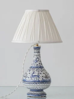 Best Pamono Portuguese Blue and White Faience Ceramic Table Lamp, 1950s