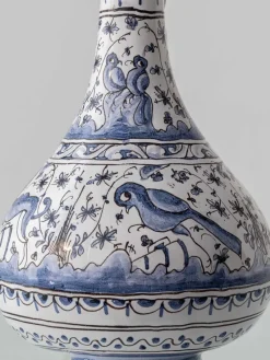 Best Pamono Portuguese Blue and White Faience Ceramic Table Lamp, 1950s