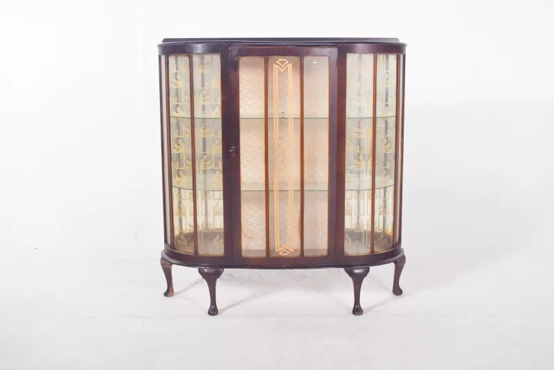Pamono Portuguese Glass Front Display Cabinet, 1890s> Cabinets & Wardrobes