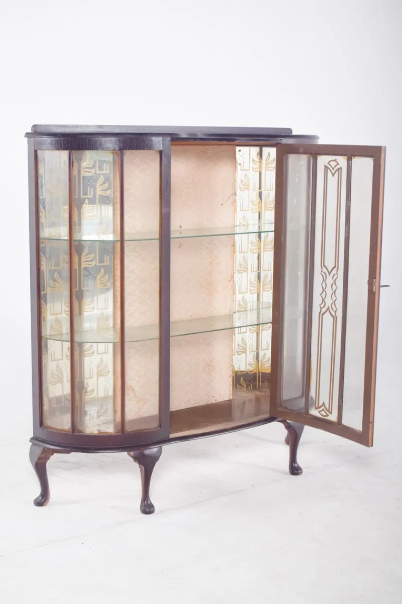 Pamono Portuguese Glass Front Display Cabinet, 1890s> Cabinets & Wardrobes