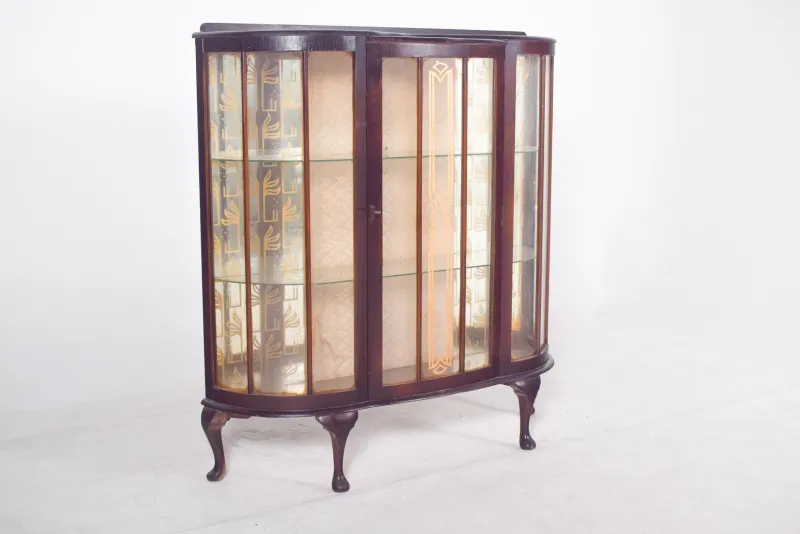 Pamono Portuguese Glass Front Display Cabinet, 1890s> Cabinets & Wardrobes