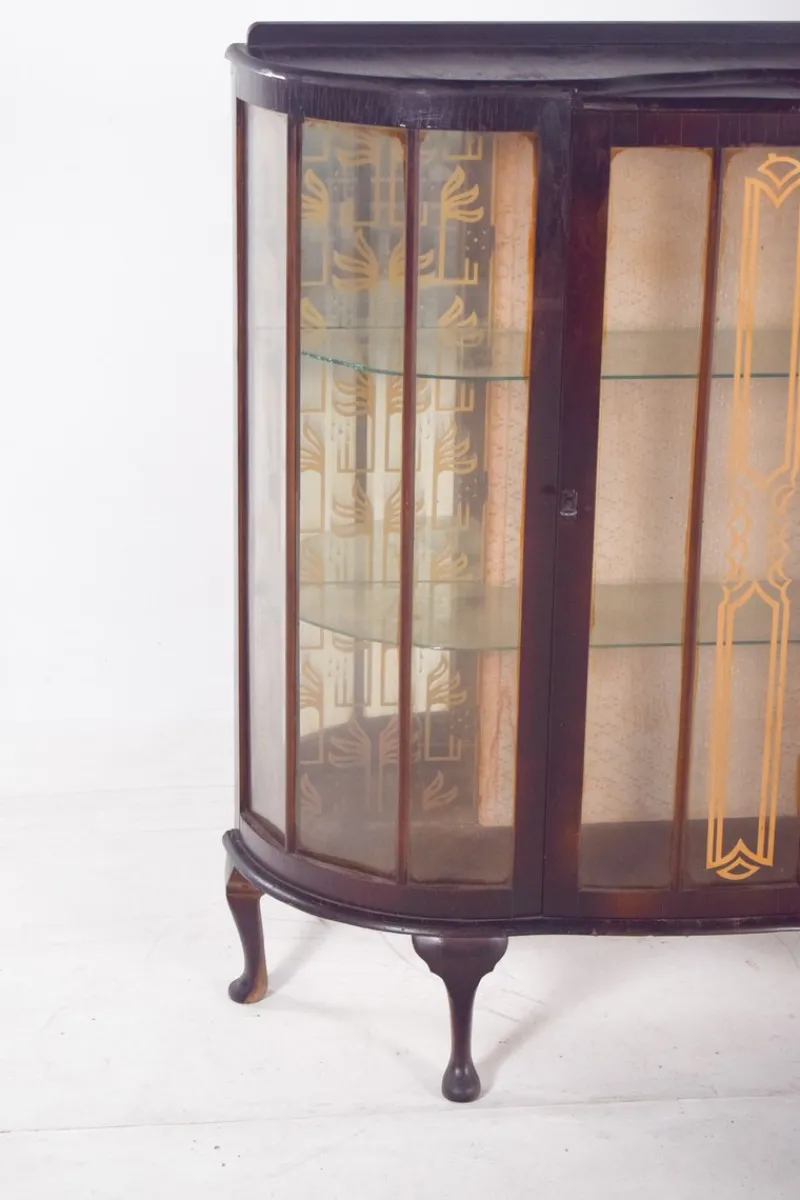 Pamono Portuguese Glass Front Display Cabinet, 1890s> Cabinets & Wardrobes