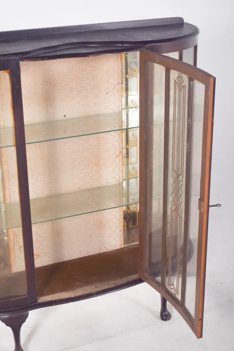 Pamono Portuguese Glass Front Display Cabinet, 1890s> Cabinets & Wardrobes