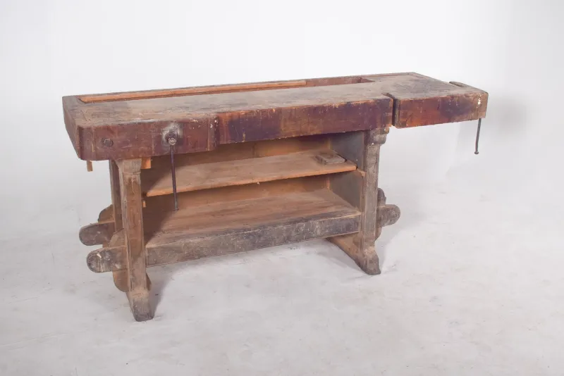 Sale Pamono Portuguese Woodworkers Workbench, 1950s