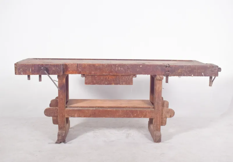 Pamono Portuguese Woodworkers Workbench, 1950s> Worktables & Workbenches