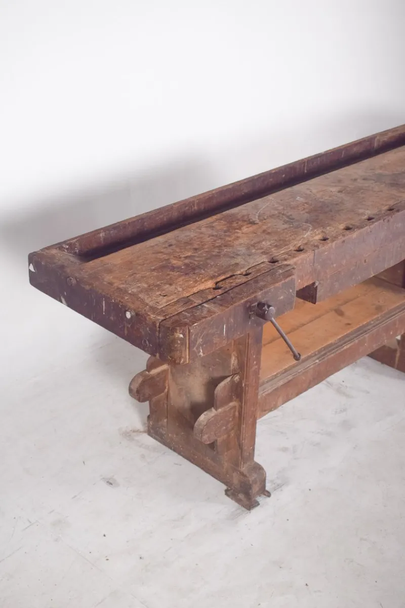 Pamono Portuguese Woodworkers Workbench, 1950s> Worktables & Workbenches