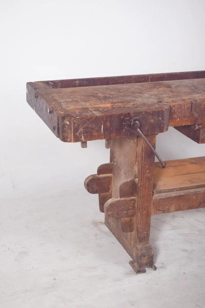 Pamono Portuguese Woodworkers Workbench, 1950s> Worktables & Workbenches