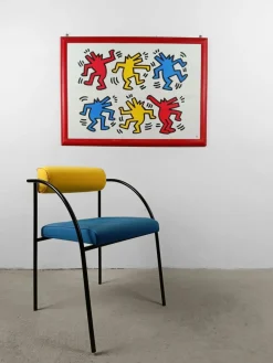 Pamono Poster of Dancing Dogs after Keith Haring from Nouvelles Images S.A., France, 1992><noscript><img width=