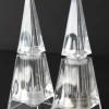 Pamono Postmodern Acrylic Salt & Pepper Mill by Wayne Husted for Blenko Grainware Co. Pyramid, 1980s, Set of 2> Salt & Pepper Shakers