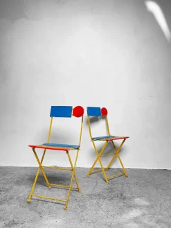 Pamono Postmodern Bistro Chair by Denis Balland for Fermob, France, 1985><noscript><img width=