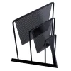 Hot Pamono Postmodern Black Perforated Metal Magazine Rack by Markus Börgens for D-Tec, 1980s