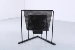 Hot Pamono Postmodern Black Perforated Metal Magazine Rack by Markus Börgens for D-Tec, 1980s