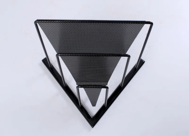 Hot Pamono Postmodern Black Perforated Metal Magazine Rack by Markus Börgens for D-Tec, 1980s