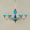 Pamono Postmodern Blue Chandelier, 1980s> Ceiling Lights