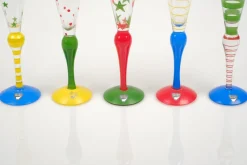 Online Pamono Postmodern Clown Shot Glasses by Anne Nilsson for Orrefors, 1990s, Set of 5