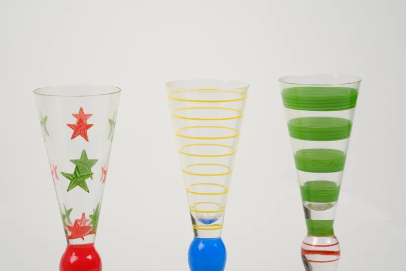 Online Pamono Postmodern Clown Shot Glasses by Anne Nilsson for Orrefors, 1990s, Set of 5